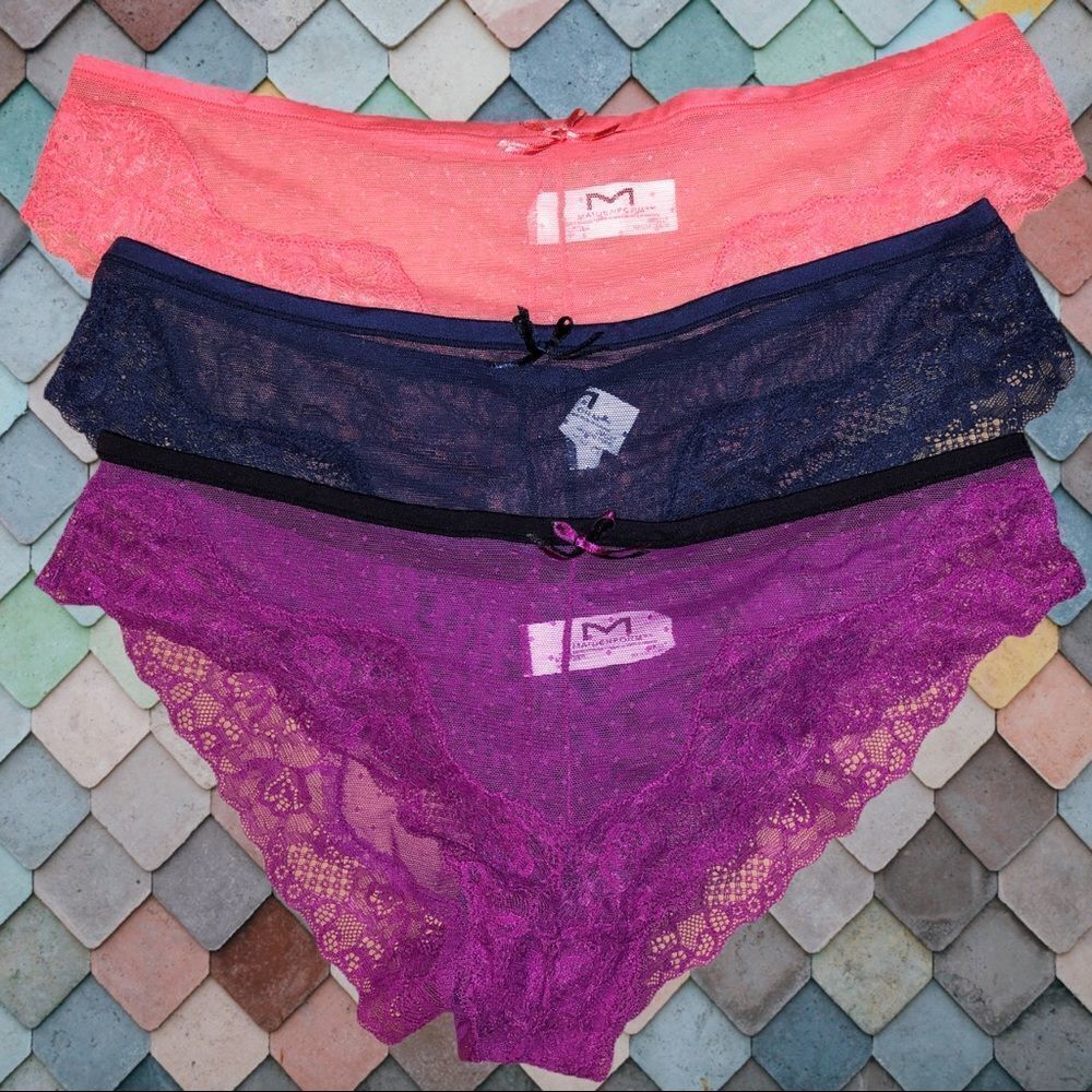 Maidenform new 3 piece lace panties … Nwot